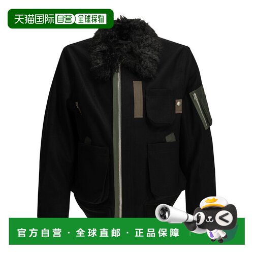 1h可退 香港直邮SACAI 男士夹克 2604081M001 AW2026 黑色 长袖夹