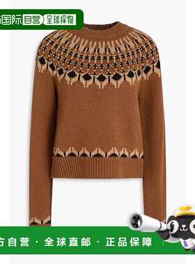 1h可退 香港直邮NILI LOTAN 女士 'Fair Isle' 深绿色羊毛毛衣 81