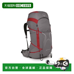 自营欧洲直邮Osprey Eja Pro女士灰褐色/红色尼龙徒步旅行背包