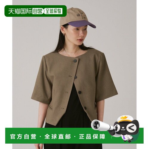 1h可退 日本直邮Omekashi 女装 短款无领半袖夹克 OMS1062107A000