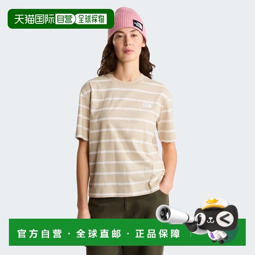 自营欧洲直邮The North Face北面 Vista女士棉质条纹短袖T恤