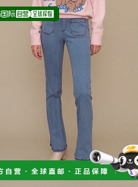 韩国直邮SJYP (PW2E9NPCX24WBL) 10 周年纪念绑带靴型修身牛仔长