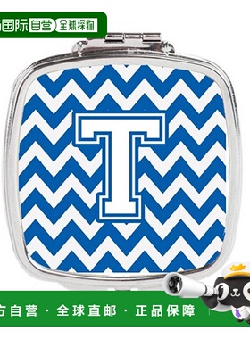 自营 Carolines Treasures CJ1045-TSCM 字母 T 雪佛龙蓝白正品