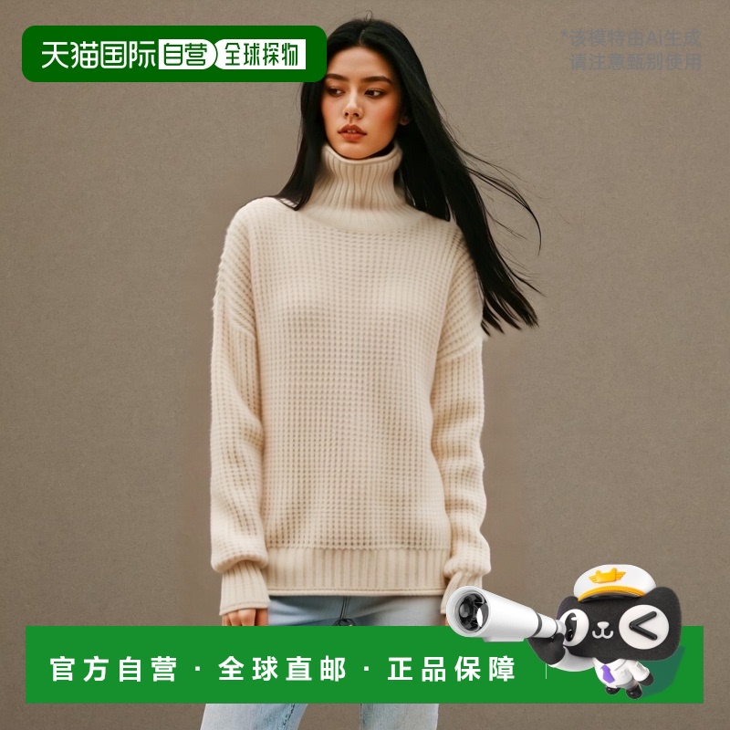1h可退 日本直邮CABaN 女士温馨棉质开司米高领套头衫 舒适立体感