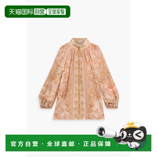 1h可退 香港直邮潮奢 ZIMMERMANN 女士 ramie-gauze 佩斯利印花衫