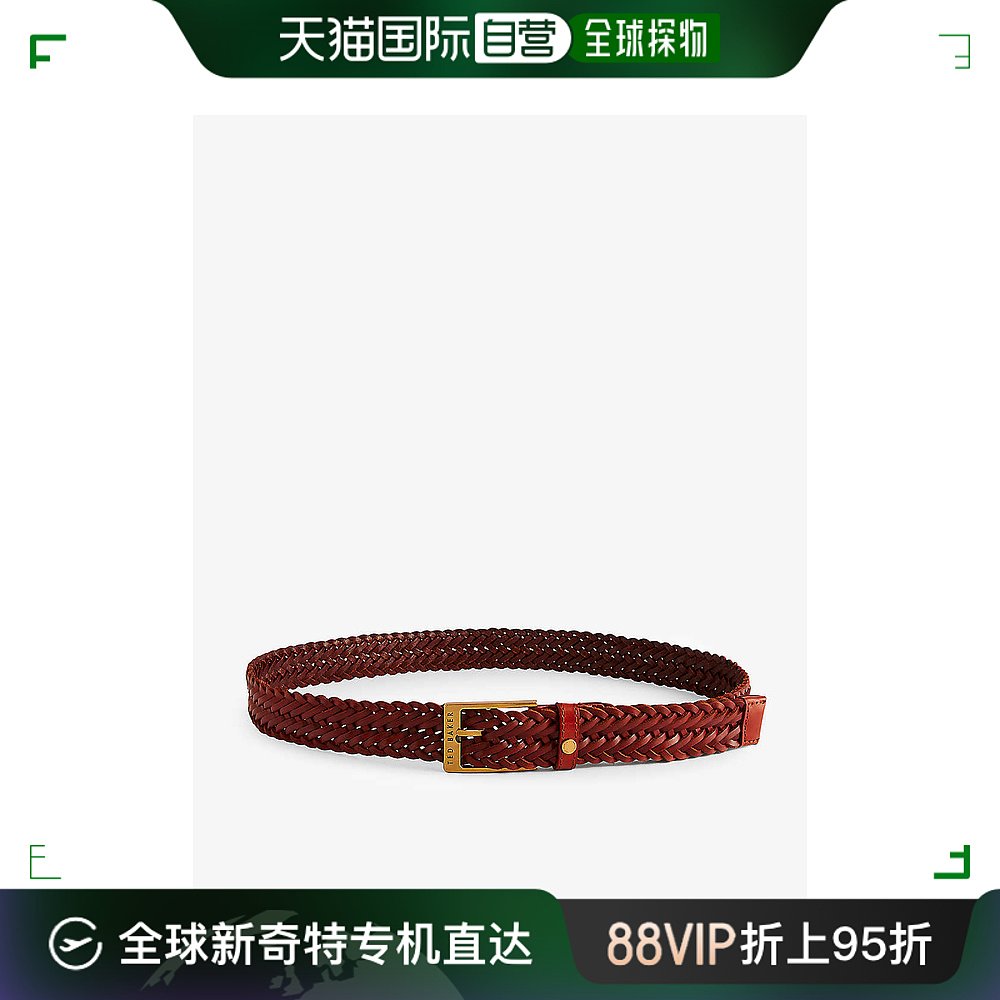 香港直邮潮奢 Ted Baker London 男士 Braidie Logo轧花皮带腰带