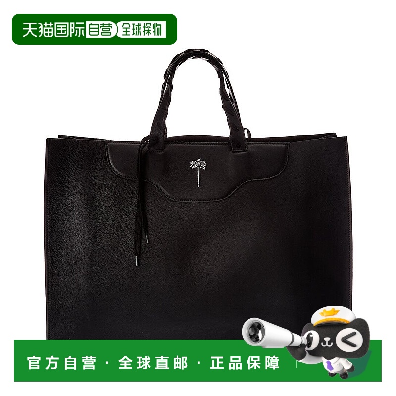 自营Palm Angels Palm One Leather Tote - black 美国奥莱直发