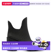 黑色 自营Burberry Marsh圆头脚踝雨靴 美国奥莱直发踝靴