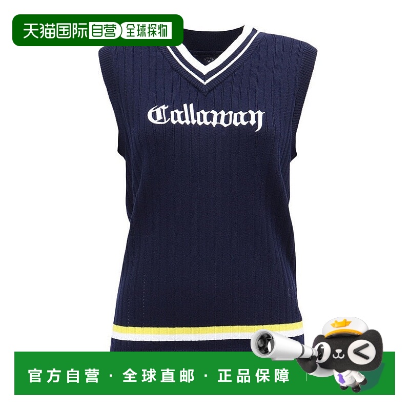 日本直邮CALLAWAY 女士高尔夫 V领针织背心 [C252192001120]