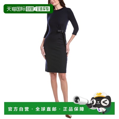 自营Peserico Wool-Blend Tie Side Mini Dress - blue 美国奥莱