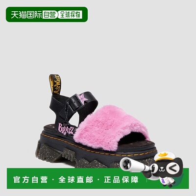 自营欧洲直邮DrMartens马丁大夫 Mattison Bratz女士粉色黑色绑带