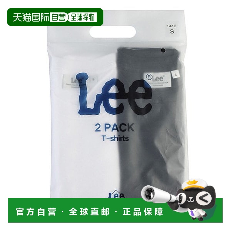 韩国直邮LEE Lee 小号抽动徽标 2 件套混色 T 恤 LE2502ST50MX