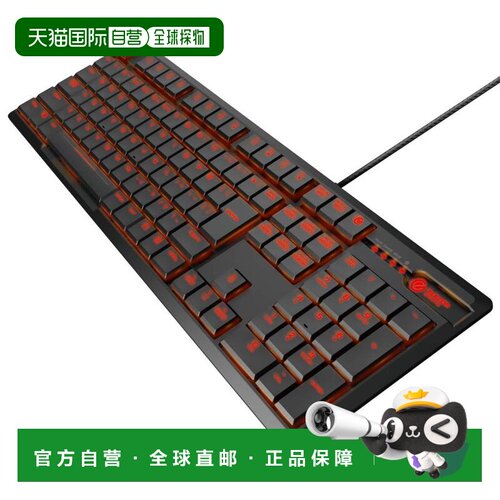 【日本直邮】宜丽客ELECOM游戏电竞机械键盘 日语配列/LED搭载 黑