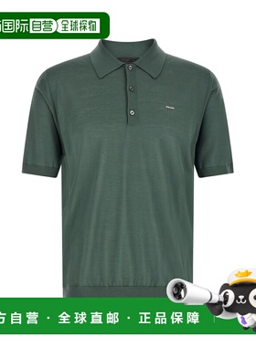 1h可退 香港直邮潮奢 Prada 普拉达 男士 做工精细羊毛Polo衫 UMF