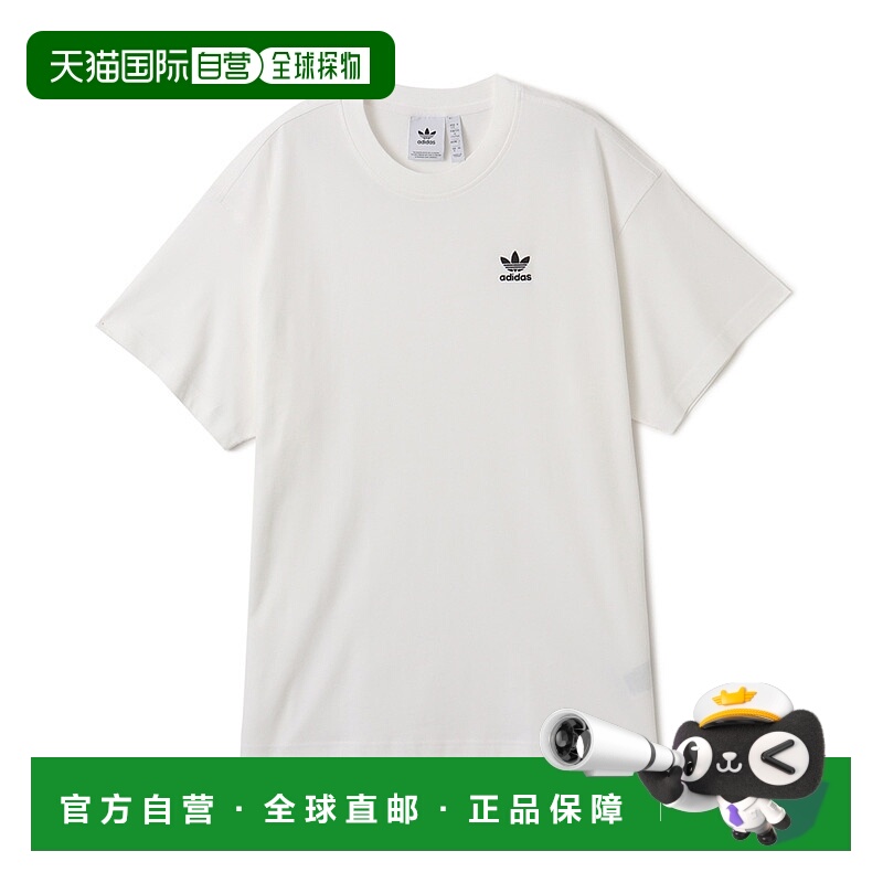 1h可退 日本直邮adidas 男士大Logo潮流宽松T恤 jd0373
