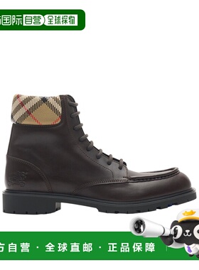 香港直邮BURBERRY 男士靴子 81155981 AW2025 黑色 皮革 Rogue 战
