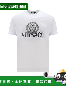 香港直邮VERSACE 男士T恤 10142261A100881W000 SS2025 白色男装