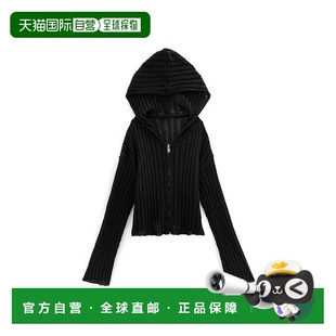 GRL 帽衫 透视针织拉链卫衣 上衣长袖 at2452短款 日本直邮日潮