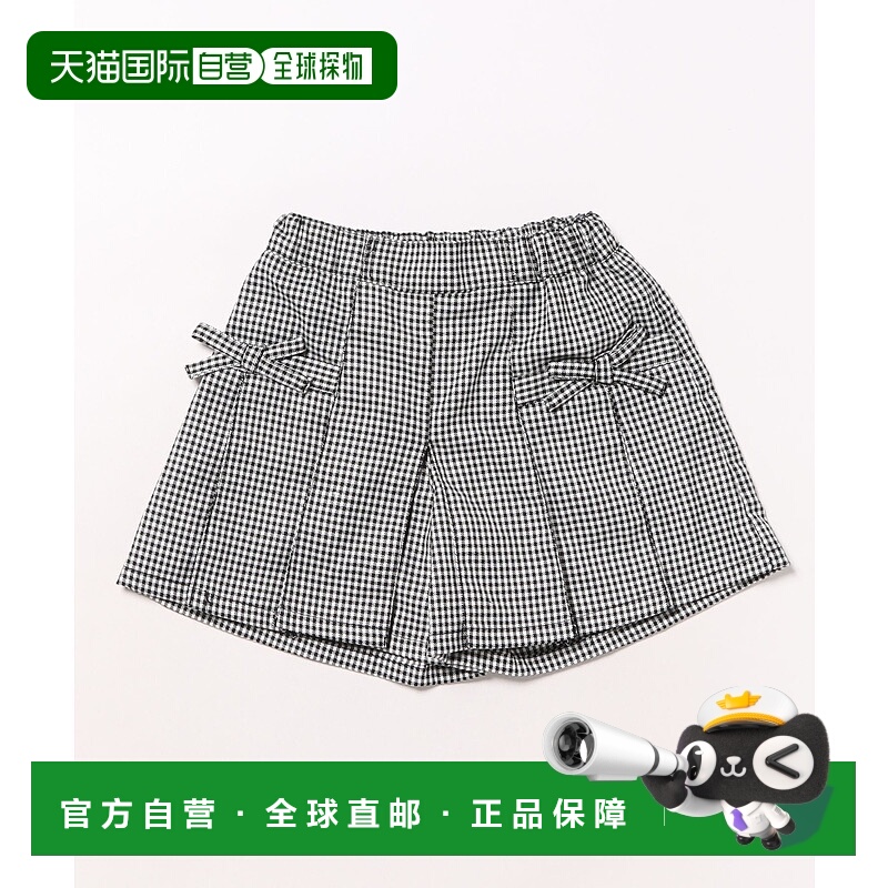 1h可退 日本直邮Seraph 儿童侧边蝴蝶结视效百褶短裤 S423055