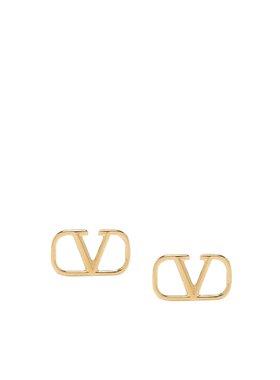VALENTINO 女士耳饰 WJ0G76METCS4-0 AW2024 黄色 徽标耳钉
