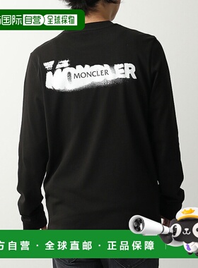 日本直邮MONCLER 哑光黑色 T恤 8D00001 89AUG 男士长袖圆领图标