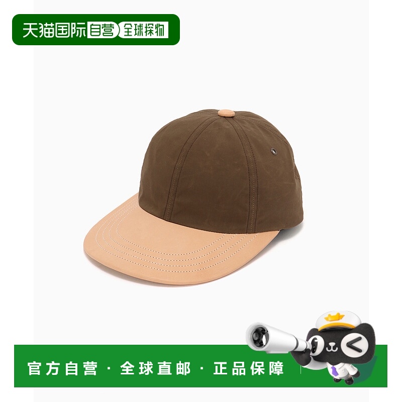 1h可退 日本直邮THE FACTORY MADE男士全棉长檐棒球帽牛皮拼接复