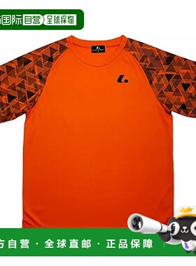 日本直邮LUCENT 网球羽毛球男士女士比赛球衣无领 XLH3342 橙色短