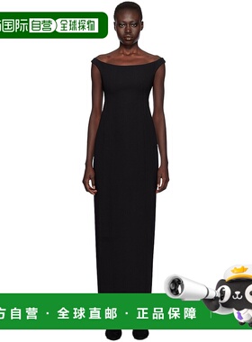 1h可退 香港直邮潮奢 TOTÊME 女士 黑色 Curved Off-Shoulder 连