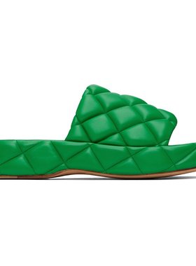 潮奢 Bottega Veneta 葆蝶家 男士 绿色衬垫凉鞋 709004VBRR0