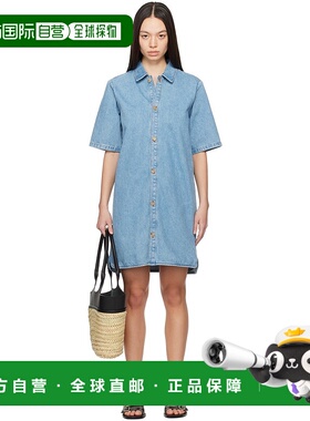 1h可退 香港直邮潮奢 A.P.C. 女士 蓝色 Venezia 连衣裙 COGYHF35