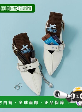 日本直邮FURFUR 丝带logo袜子 [FU7718EW08896]