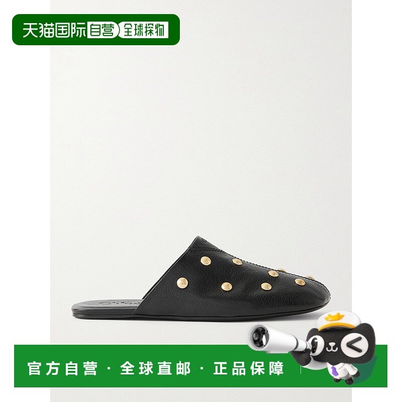 1h可退 香港直邮Chloe 蔻依 女士 铆钉织纹皮革凉拖 CH26S16SUR00