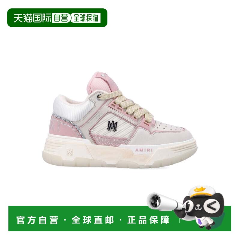 自营amiri水晶点缀星星穿孔低帮运动鞋-白色 美国奥莱直发