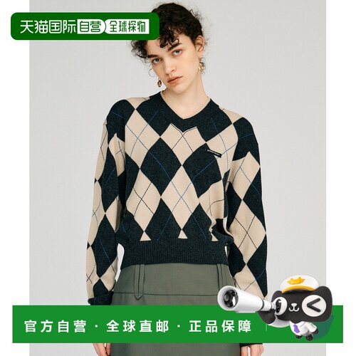 PRANK PROJECT 女装 V领阿盖尔纹羊毛针织衫 31262365601