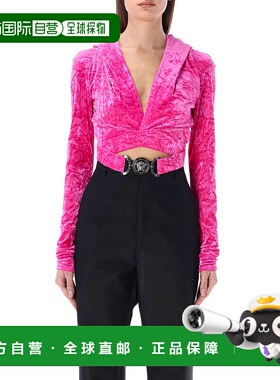 香港直邮VERSACE 女士T恤 10078851A059081PK30 SS2024 粉红色