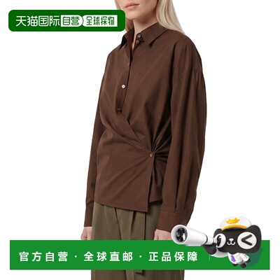 香港直邮LEMAIRE 女士衬衫 SH1141LF1500BR477 AW2026 棕色长袖