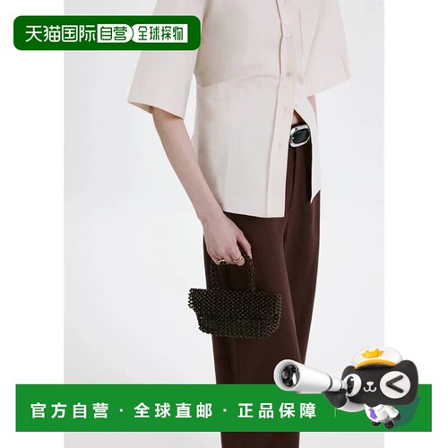 日本直邮MANGO BARRIE 阔腿裤深棕色休闲裤长裤