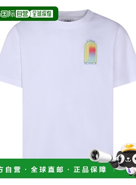 香港直邮Casablanca 男士 WHTIE 棉质T恤 MSP26JTS00113