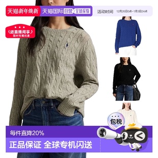 圆领套头针织衫 美国直邮POLO 长袖 LAUREN女款 毛衣 RALPH