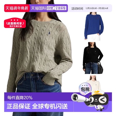 美国直邮POLO RALPH LAUREN女款长袖圆领套头针织衫毛衣