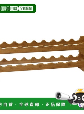 自营 Oceanstar 18 瓶可堆叠竹酒架 美国奥莱直发