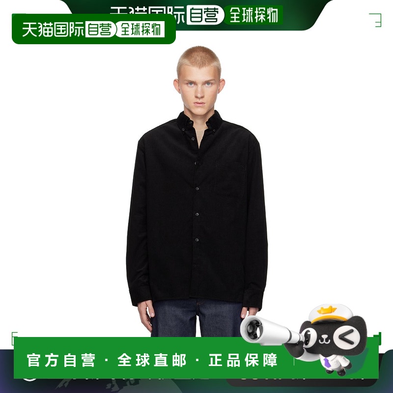 1h可退 香港直邮A.P.C. 男士 黑色 Mateo Logo 衬衫 COHFRH12599