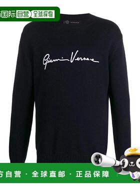 香港直邮Versace GV Signature 圆领长袖毛衣 A85006A232493A1380
