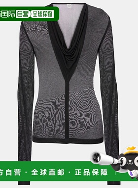 香港直邮TOT&Ecirc;ME 女士 垂褶上衣 black黑色 舒适时尚女装