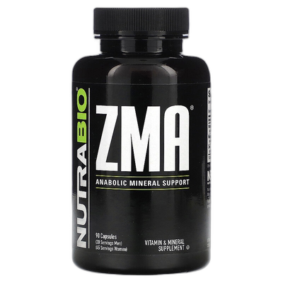 香港直邮Nutrabio Labs,ZMA 锌镁素运动修复补充剂，90 粒胶囊