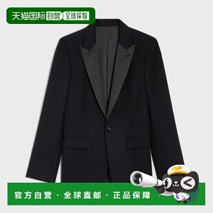 欧洲直邮CELINE思琳男士经典粒纹面料礼服外套羊毛男装