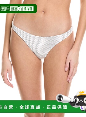 自营 Milly 纹理波浪比基尼泳裤 - 白色 美国奥莱直发