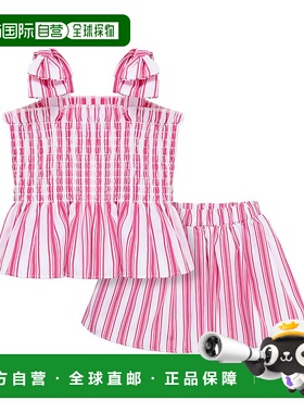 自营 Habitual Smocked Top Short Set - pink 美国奥莱直发