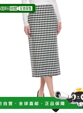 自营A.L.C. Phoebe Linen-Blend Midi Skirt - black 美国奥莱直