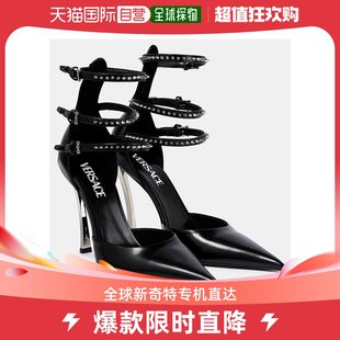 Point 香港直邮潮奢 女士Pin 精饰皮质浅口鞋 Versace